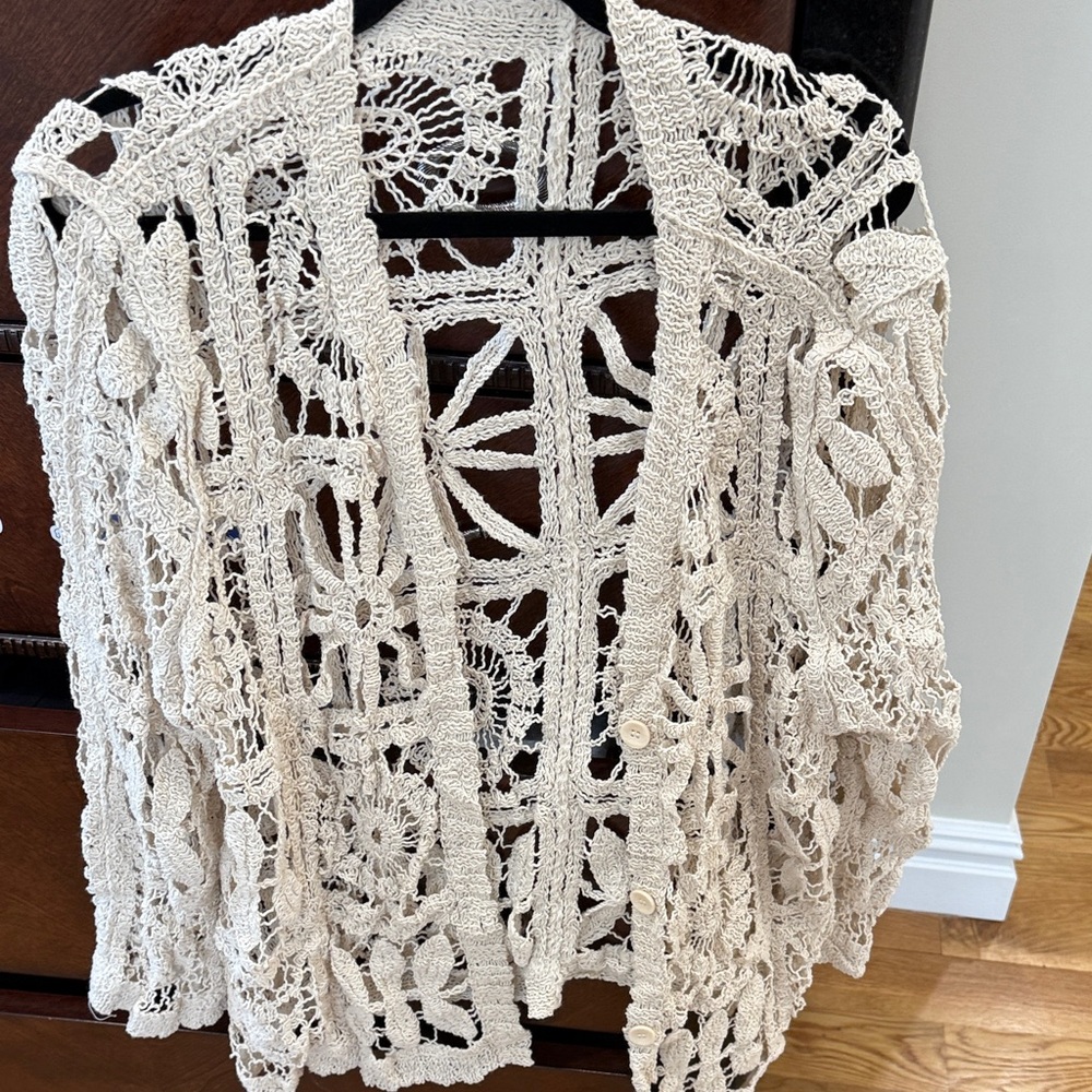 Elegant Lace Crochet Cardigan